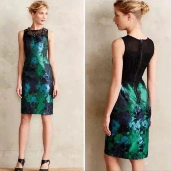 Anthropologie Dresses & Skirts - ANTHROPOLOGIE Leifsdottir Water Garden Floral and Lace Dress Size 2